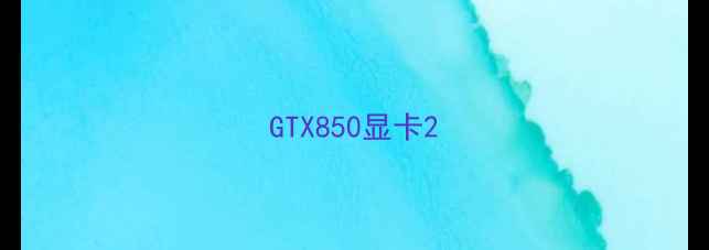 图片 GTX850显卡2