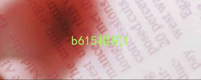 b615相机
