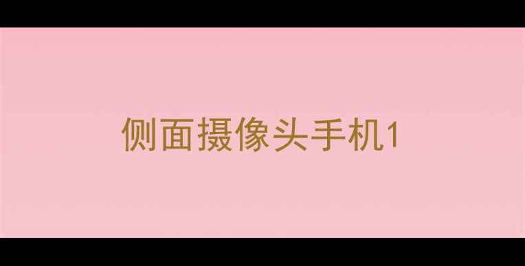 图片 侧面摄像头手机1