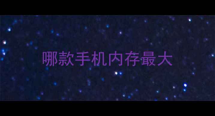 图片 哪款手机内存最大