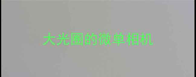 图片 大光圈的微单相机