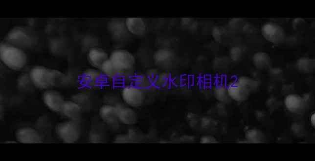 安卓自定义水印相机