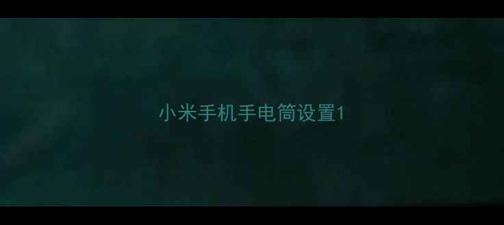 图片 小米手机手电筒设置1