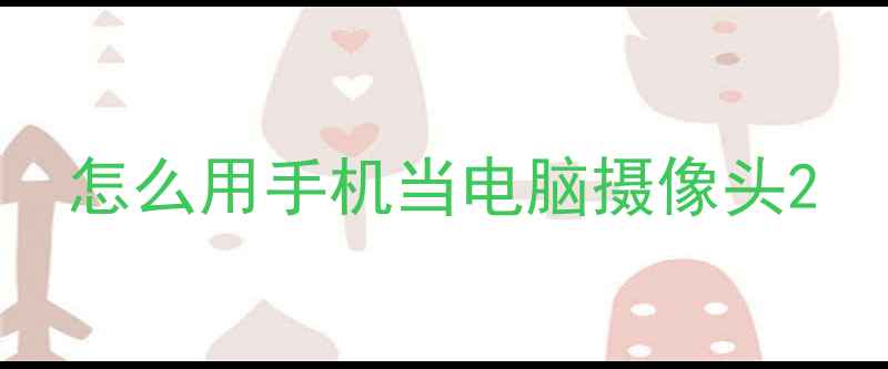 图片 怎么用手机当电脑摄像头2
