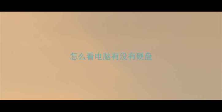 图片 怎么看电脑有没有硬盘