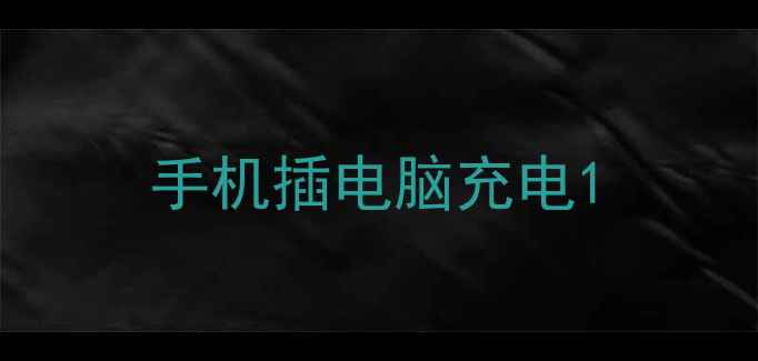 图片 手机插电脑充电1