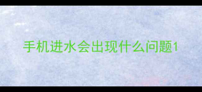 图片 手机进水会出现什么问题1
