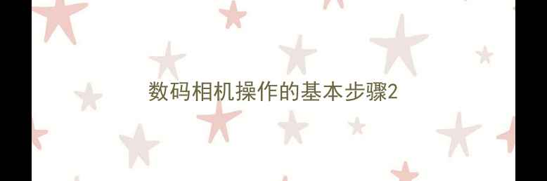 图片 数码相机操作的基本步骤2