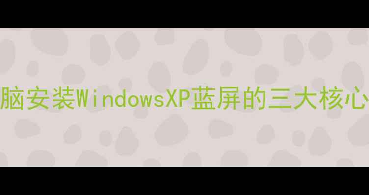 图片 新电脑安装WindowsXP蓝屏的三大核心原因