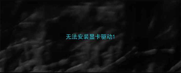 图片 无法安装显卡驱动1