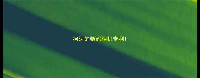 图片 柯达的数码相机专利1