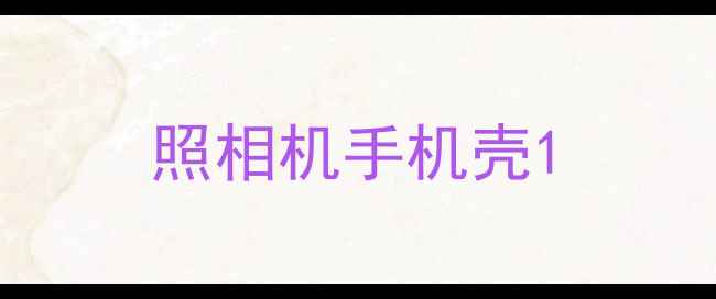 照相机手机壳