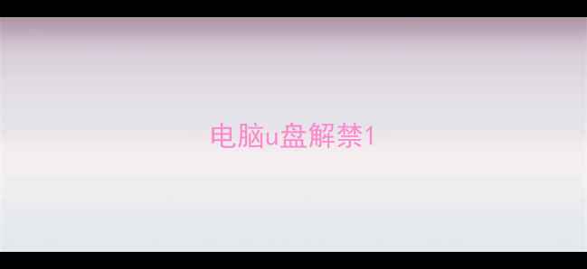 图片 电脑u盘解禁1