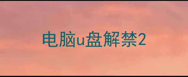 图片 电脑u盘解禁2