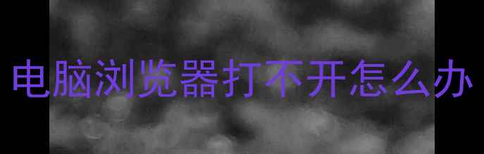 图片 电脑浏览器打不开怎么办