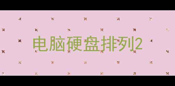 电脑硬盘排列