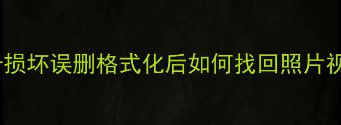 图片 相机SD卡数据恢复全攻略：存储卡损坏误删格式化后如何找回照片视频文件（附专业恢复工具推荐）2