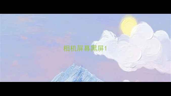 图片 相机屏幕黑屏1