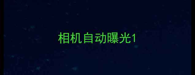 相机自动曝光