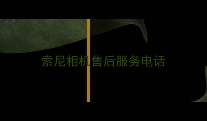 索尼相机售后服务电话