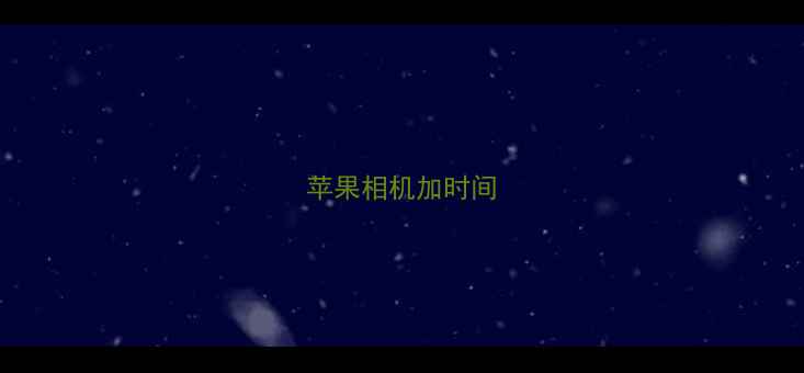 苹果相机加时间