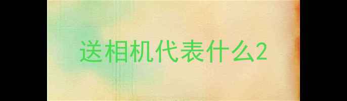 图片 送相机代表什么2