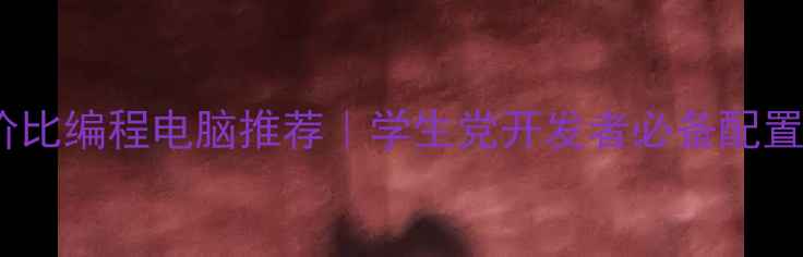 高性价比编程电脑推荐学生党开发者必备配置指南